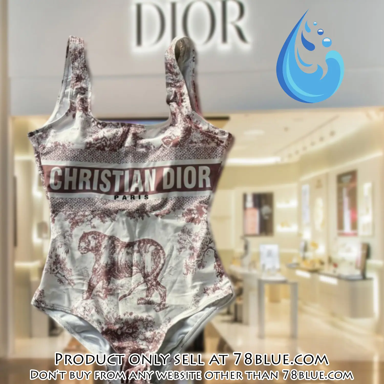 Christian dior swimwear beachwear one piece swimsuit osw1050 78b2012257